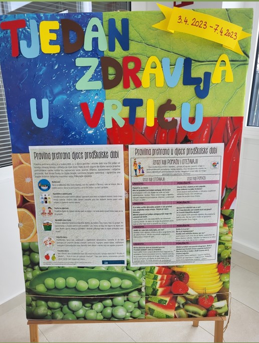 Tjedan zdravlja u vrtiću – tjedan PRAVILNE PREHRANE