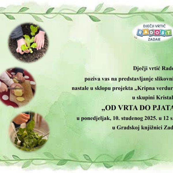 Pozivnica “Od vrta do pjata”